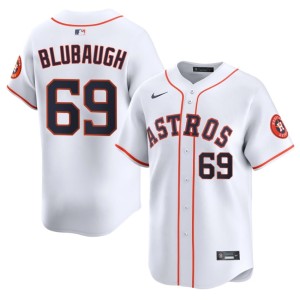 AJ Blubaugh HOU Astros Men White #69 Embroidery Jersey 838626-920