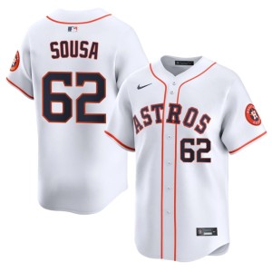 Bennett Sousa Men Official The Astros #62 White Jerseys 510839-920