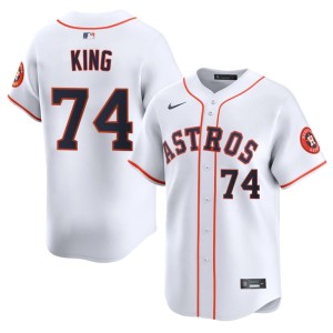 Bryan King Men's Houston Astronauts White Popular #74 Jerseys 976238-709