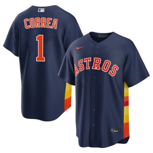 Carlos Correa Navy The Orange Crush #1 Authentic Men's Jerseys 992473-403