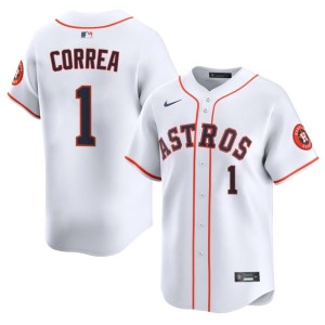 Carlos Correa Houston White Men Game #1 Jerseys 106593-370