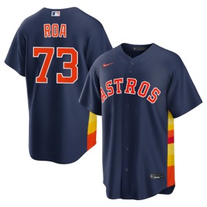 Christian Roa #73 HOU Men's Game Navy Jerseys 334224-296