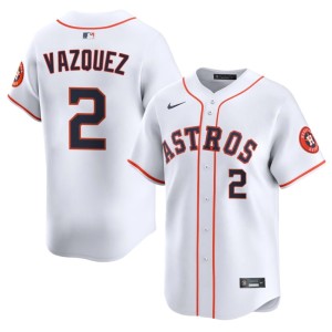 Christian Vazquez White Men #2 Stitched Houston Astros Jerseys 309225-512