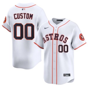 Custom White Player #00 Men's 'Stros Jerseys 908899-679