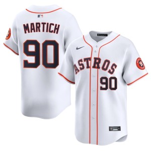 Eurys Martich Mens #90 Stitched 'Stros White Jerseys 447476-103