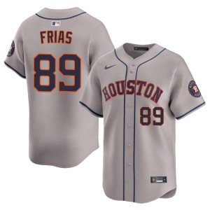 Francisco Frias Gray Limited #89 Astros Mens Jersey 397898-509