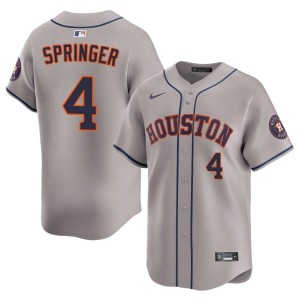George Springer #4 Gray Astros Men Official Jersey 462959-800