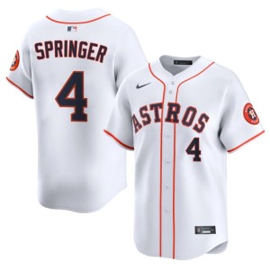 George Springer Houston Astronauts Authentic Mens #4 White Jersey 570927-854