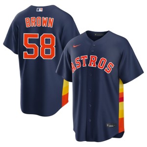 Hunter Brown Mens Navy #58 The Astros 2026 Jerseys 332151-178