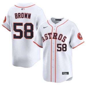 Hunter Brown Men #58 Popular White Houston Jersey 608829-993