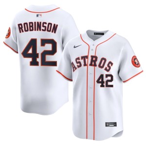 Jackie Robinson White #42 Houston Astros Men Replica Jerseys 580180-506