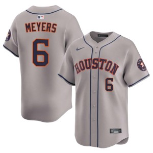 Jake Meyers Stitched Gray Mens The Astronauts #6 Jerseys 427091-852