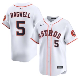Jeff Bagwell White The Orange Crush Embroidery #5 Mens Jersey 181320-631