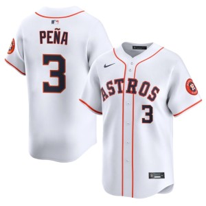 Jeremy Pena Men Game #3 White Houston Astronauts Jerseys 333558-143