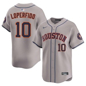 Joey Loperfido Men Houston 'Stros Authentic Gray #10 Jersey 958361-610