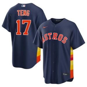 Kai-Wei Teng 2026-27 Navy Mens HOU #17 Jerseys 693031-695