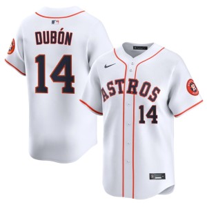 Mauricio Dubon #14 MLB HOU White Men's Jersey 801312-909