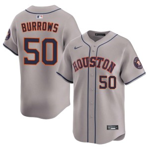 Mike Burrows Gray Astros #50 Mens Player Jersey 832880-594