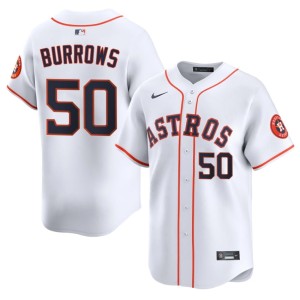 Mike Burrows The Astros #50 White MLB Mens Jersey 567317-242