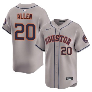 Nick Allen HOU #20 Stitched Gray Men's Jersey 252984-951