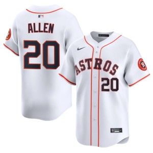 Nick Allen Men Stitched #20 White HOU Astros Jersey 561162-212