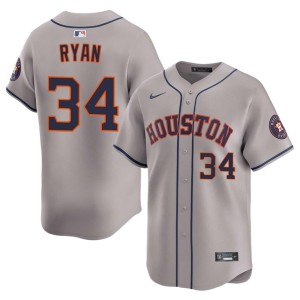 Nolan Ryan #34 'Stros Men Gray Embroidery Jersey 709770-440