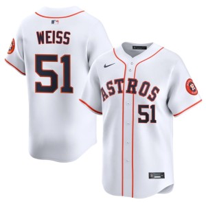 Ryan Weiss #51 HOU Astros White Men's MLB Jersey 388497-280