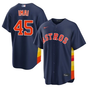 Tatsuya Imai #45 Navy HOU Authentic Men Jerseys 110780-828
