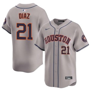 Yainer Diaz #21 Men The Astros Stitched Gray Jerseys 592322-584