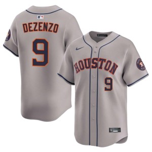 Zach Dezenzo The Astros Replica #9 Gray Men Jersey 238263-857