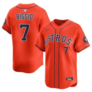 Craig Biggio Orange Authentic Men's The Astros #7 Jersey 372716-546