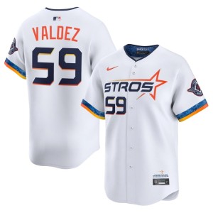 Framber Valdez #59 White Mens City Connect Authentic HOU Jerseys 837762-346