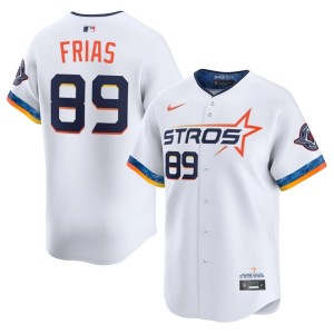Francisco Frias #89 White Player Houston City Connect Mens Jerseys 176628-528