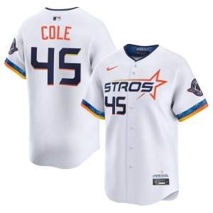 Gerrit Cole Houston 'Stros Limited White City Connect Men's #45 Jerseys 986980-502