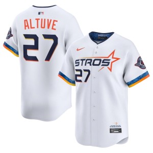 Jose Altuve White City Connect #27 Houston Embroidery Men Jersey 969363-911
