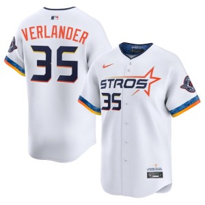 Justin Verlander City Connect The Orange Crush Stitched #35 Men White Jerseys 444946-737