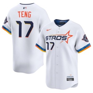 Kai-Wei Teng Men's #17 White Player Houston Astronauts City Connect Jersey 268605-470