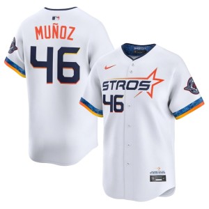 Roddery Munoz Mens City Connect 'Stros #46 Authentic White Jerseys 389881-799
