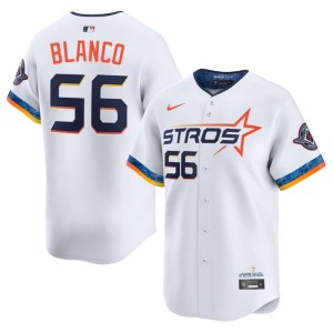 Ronel Blanco White Mens Player #56 Houston 'Stros City Connect Jerseys 362672-887