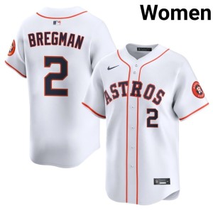 Alex Bregman #2 2026 White Houston Astros Womens Jerseys 618666-300