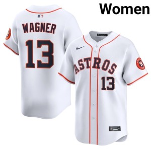 Billy Wagner Women's Houston Embroidery #13 White Jerseys 134754-234