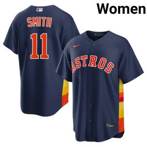 Cam Smith #11 Womens Game Navy HOU Astros Jersey 643912-324
