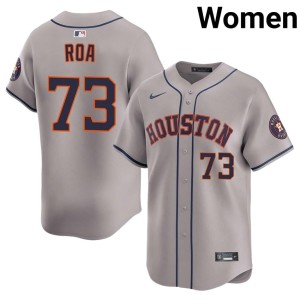 Christian Roa Women's Authentic #73 HOU Astros Gray Jerseys 770579-589
