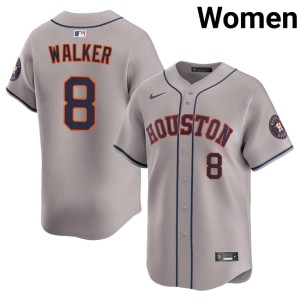 Christian Walker #8 Womens Gray Houston New Jerseys 867776-635