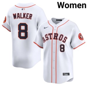 Christian Walker #8 Womens Houston Astros Player White Jerseys 619201-664