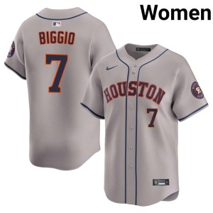 Craig Biggio #7 Gray Womens Authentic HOU Jerseys 958182-834