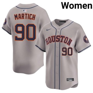 Eurys Martich Gray Authentic #90 Houston Astros Women's Jerseys 511131-153