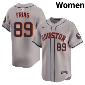 Francisco Frias #89 Gray Women's Limited Houston 'Stros Jerseys 759490-588