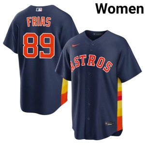 Francisco Frias Womens Player Navy HOU Astros #89 Jersey 404683-323