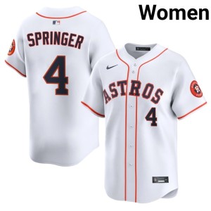 George Springer Womens White Houston #4 Limited Jerseys 534043-966